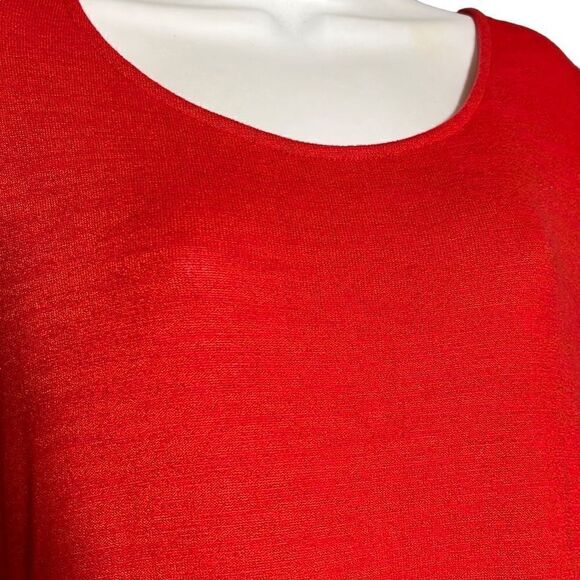 Apt.9 Women Scoop Neck Red Long Sleeve Loose Long Dress Size M - Picture 3 of 7